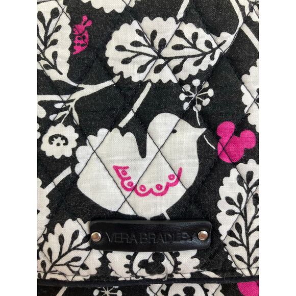 Vera Bradley Walt Disney Mickey Mouse Black White Pink Quilted Crossbody Bag - Picture 5 of 6